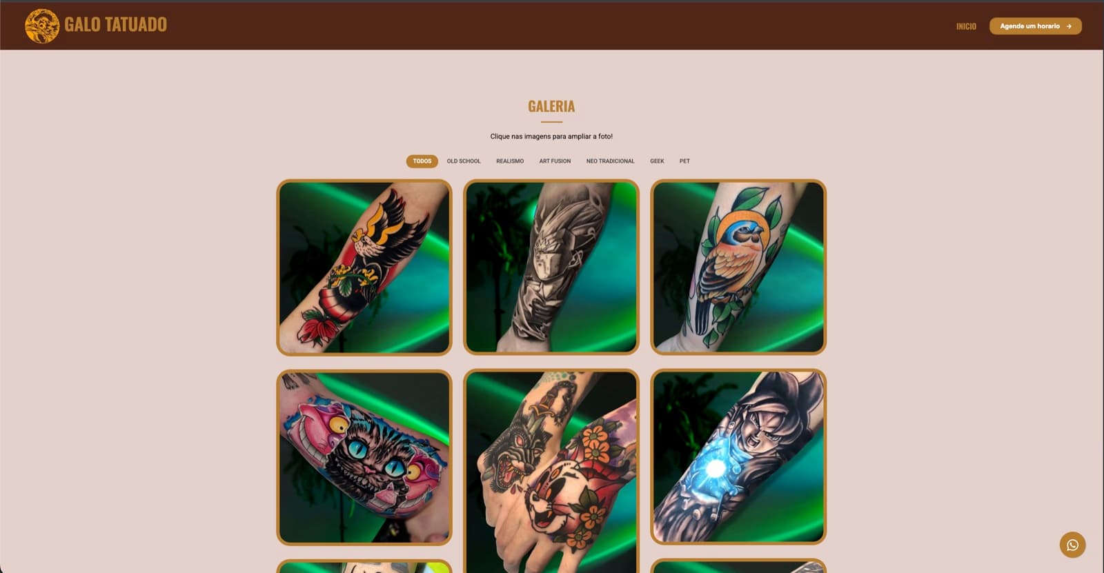 Galo Tatuado — Gallery